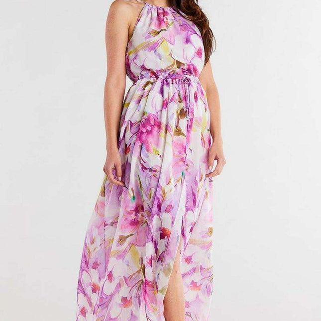 Versatile Chiffon Daydress with Adjustable Waist and Stylish Slit