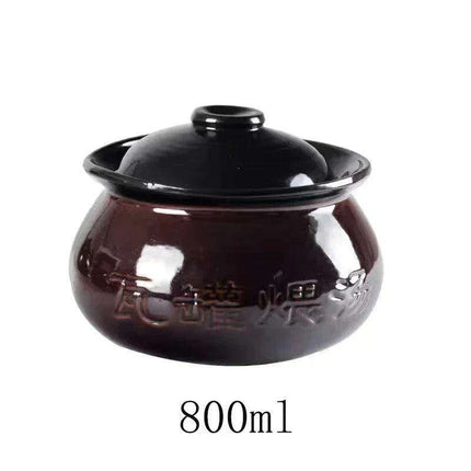 Versatile Clay Cooking Pots Set for Soups, Stews, Rice, Noodles, and Porridge - Sizes from 250ml to 800ml - Très Elite