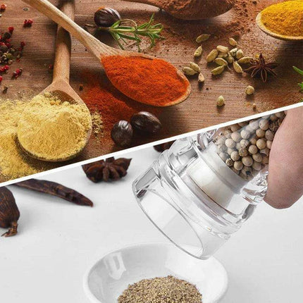 Versatile Clear Acrylic Pepper Mill with Adjustable Grinding Settings - Très Elite