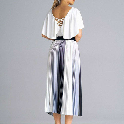 Versatile Elastic-Waist Pleated Midi Skirt for Every Occasion - Très Elite