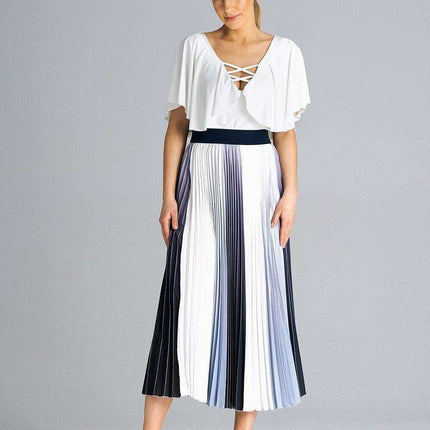 Versatile Elastic-Waist Pleated Midi Skirt for Every Occasion - Très Elite
