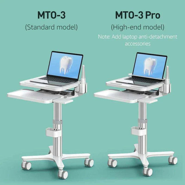 Versatile Ergonomic Medical Mobile Cart with Advanced Laptop Protection and Robust Design