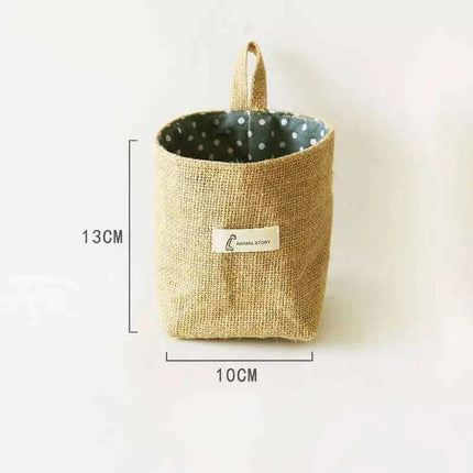 Versatile Foldable Jute and Cotton Storage Basket for Home and Travel - Très Elite