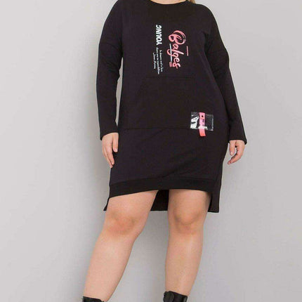 Versatile Grey Melange Long Sleeve Dress with Handy Pocket - Très Elite
