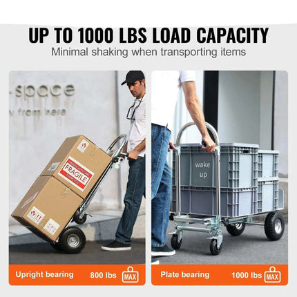 Versatile Heavy-Duty Aluminum Folding Dolly Cart - Ultimate Transport Solution for Industrial and Retail Use - Très Elite