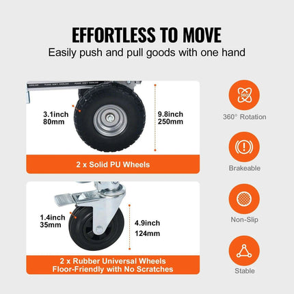 Versatile Heavy-Duty Aluminum Folding Hand Truck for Efficient Goods Transport on Any Terrain - Très Elite