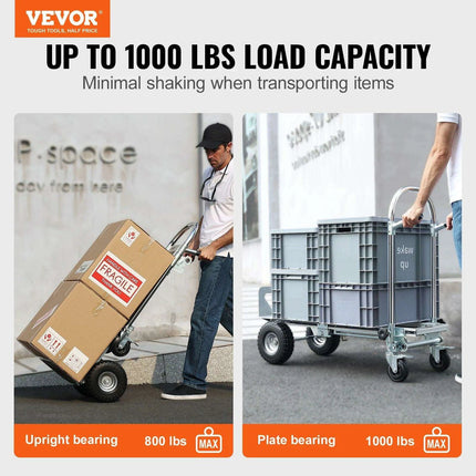 Versatile Heavy-Duty Aluminum Folding Hand Truck for Efficient Goods Transport on Any Terrain - Très Elite