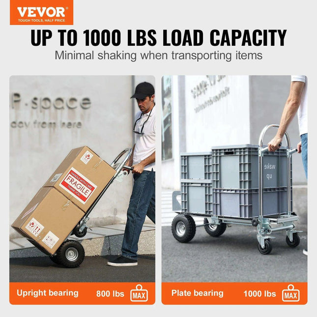 Versatile Heavy-Duty Aluminum Folding Hand Truck for Efficient Goods Transport on Any Terrain - Très Elite