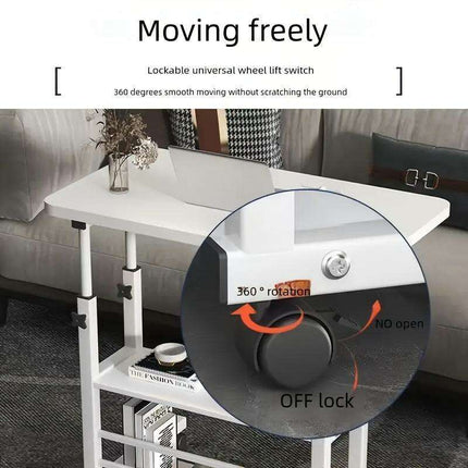 Versatile Height-Adjustable Rolling Workspace Desk with Storage for Home, Office, and Outdoor Use - Très Elite