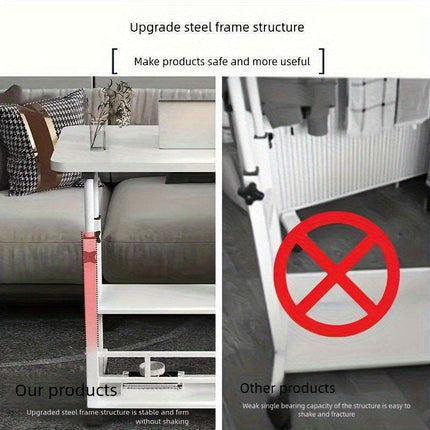 Versatile Height-Adjustable Rolling Workspace Desk with Storage for Home, Office, and Outdoor Use - Très Elite
