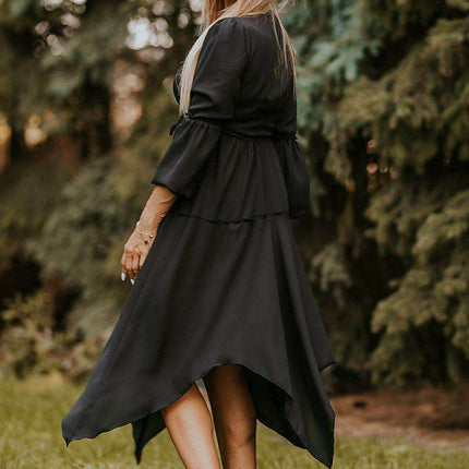 Versatile Jersey Dress with Stylish Elastic Sleeves - Très Elite