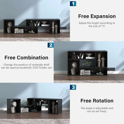 Versatile LED TV Stand with Customizable Ambiance and Organizational Solutions - Très Elite