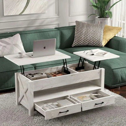 Versatile Lift-Top Coffee Table with Hidden Storage and Height Adjustment- Très Elite- Très Elite