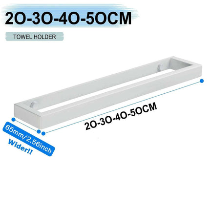 Versatile Matte Black Stainless Steel Towel Rack with Adjustable Sizing and Wall Mounting Flexibility..