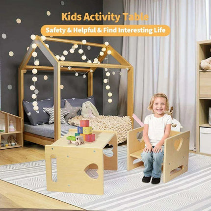 Versatile Montessori Activity Table and Chair Set for Independent Learning and Play - Très Elite