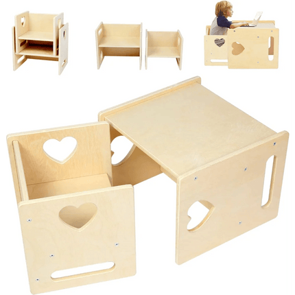 Versatile Montessori Activity Table and Chair Set for Independent Learning and Play - Très Elite