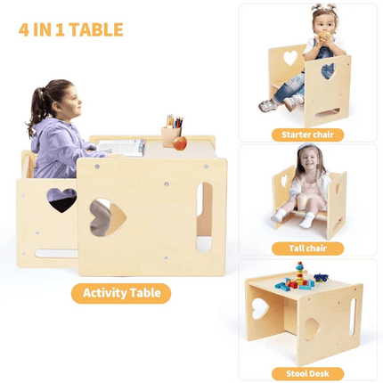 Versatile Montessori Activity Table and Chair Set for Independent Learning and Play - Très Elite