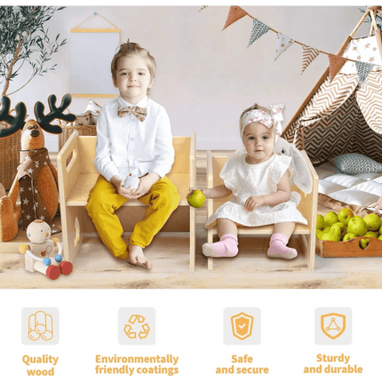 Versatile Montessori Activity Table and Chair Set for Independent Learning and Play - Très Elite
