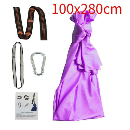 Versatile Nylon Swing Hammock for Sensory Therapy and Relaxation with Yoga Belts