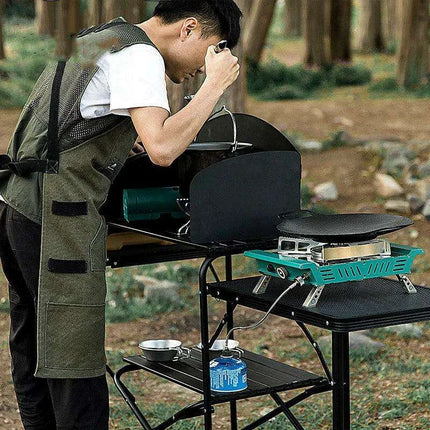 Versatile Outdoor Cooking Hub for Adventurous Souls..