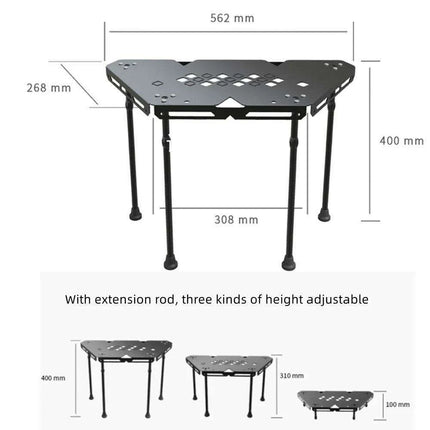 Versatile Portable Folding Aluminum Table for All-Season Outdoor Activities - Très Elite