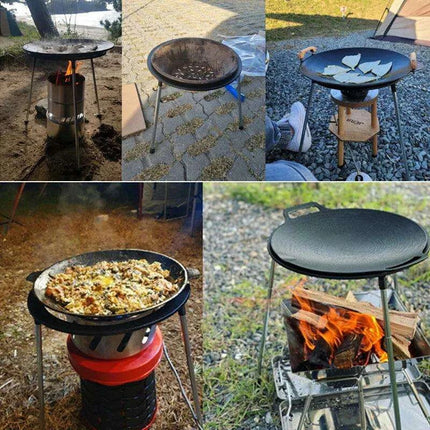 Versatile Portable Stainless Steel Korean BBQ Grill Pan for Outdoor Gatherings - Très Elite