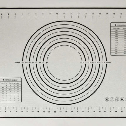 Versatile Silicone Baking Mat with Measurement Guide - Essential Tool for Effortless Cooking and Baking - Très Elite