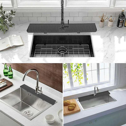 Versatile Silicone Splash Guard Mat with Drip Catcher for Kitchen and Bath - Très Elite