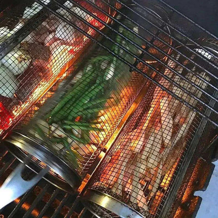 Versatile Stainless Steel BBQ Grilling Basket for Outdoor Cooking Adventures - Très Elite