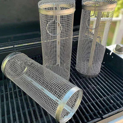 Versatile Stainless Steel BBQ Grilling Basket for Outdoor Cooking Adventures - Très Elite