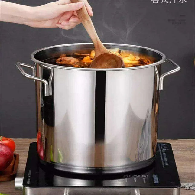 Versatile Stainless Steel Cooking Pot Set with Handle for Easy Transport