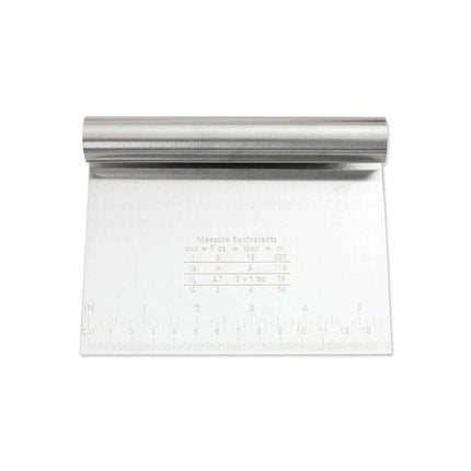 Versatile Stainless Steel Dough Cutter and Cake Slicer with Built-in Measuring Scale - Très Elite