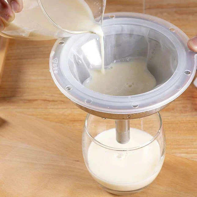 Versatile Stainless Steel Mesh Funnel Filter Set - Master Your Cooking Techniques - Très Elite