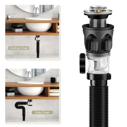 Versatile Tool-Free Sink Drainage Kit with Clog-Resistant Features for Kitchen and Bathroom..