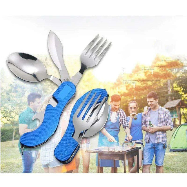 Versatile Travel-Ready Stainless Steel Utensil Set for Camping and Picnics