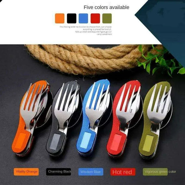 Versatile Travel-Ready Stainless Steel Utensil Set for Camping and Picnics