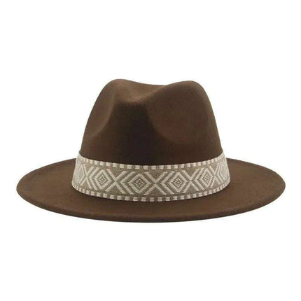 Versatile Unisex Panama Cowboy Hat - Wide Brim Fedora in Classic Camel, Black, and White Felt Options - Très Elite