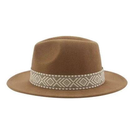Versatile Unisex Panama Cowboy Hat - Wide Brim Fedora in Classic Camel, Black, and White Felt Options - Très Elite