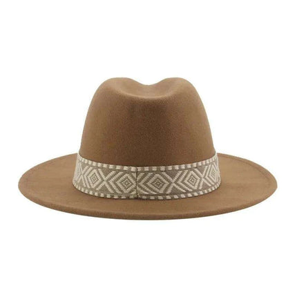 Versatile Unisex Panama Cowboy Hat - Wide Brim Fedora in Classic Camel, Black, and White Felt Options - Très Elite