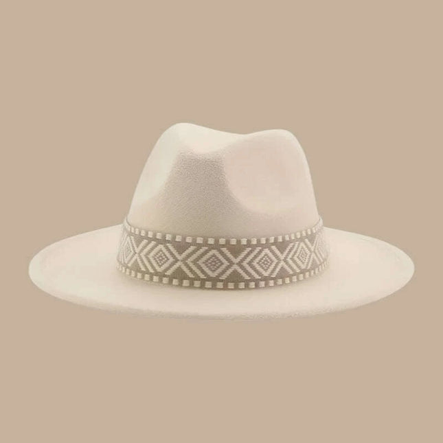 Versatile Unisex Panama Cowboy Hat - Wide Brim Fedora in Classic Camel, Black, and White Felt Options