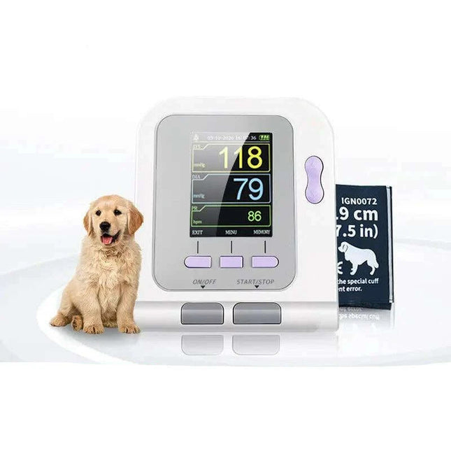 Veterinary Digital Blood Pressure and Oxygen Saturation Monitor for Animal Health