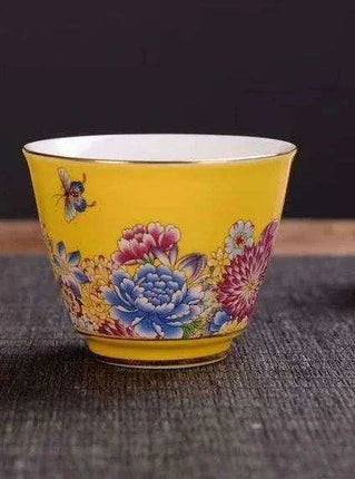 Vibrant Artisan Ceramic Kung Fu Tea Ceremony Set with Infuser and Teapot for an Enchanting Tea Experience - Très Elite