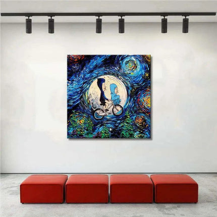 Vibrant Beavis and Butthead Palette Knife Oil Painting for Nostalgic Wall Decor..