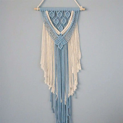 Vibrant Bohemian Dreamcatcher Wall Art with Intricate Macrame Detailing..