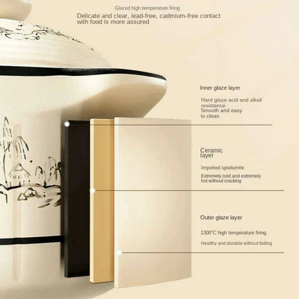 Vibrant Ceramic Casserole Collection for Gas Stove and Oven - Elegant Cooking Pot Set for Gourmet Creations - Très Elite