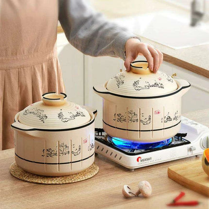 Vibrant Ceramic Casserole Collection for Gas Stove and Oven - Elegant Cooking Pot Set for Gourmet Creations - Très Elite