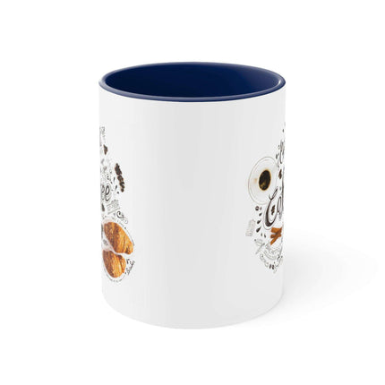 Vibrant Contrast 11oz Ceramic Coffee Mug - Chic Dual-Tone Style - Très Elite