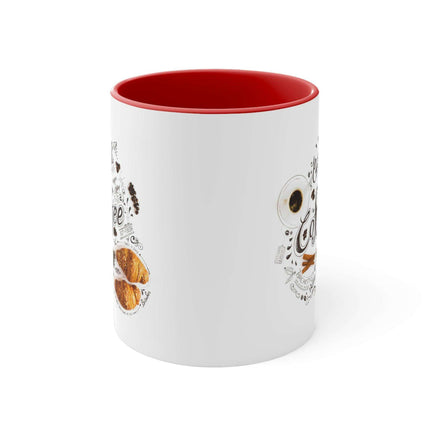 Vibrant Contrast 11oz Ceramic Coffee Mug - Chic Dual-Tone Style - Très Elite