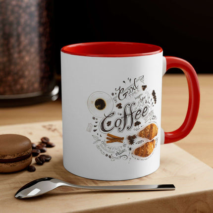 Vibrant Contrast 11oz Ceramic Coffee Mug - Chic Dual-Tone Style - Très Elite