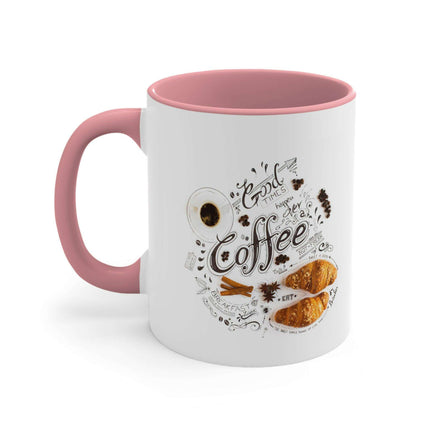 Vibrant Contrast 11oz Ceramic Coffee Mug - Chic Dual-Tone Style - Très Elite